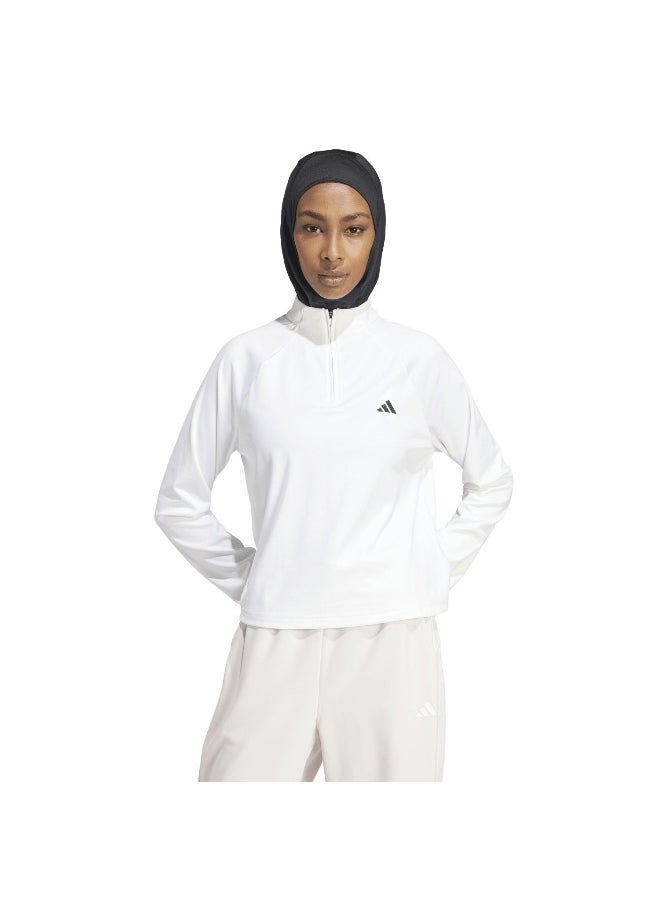 Tr-Es 1/4Zip White Training Track Tops 2Xs