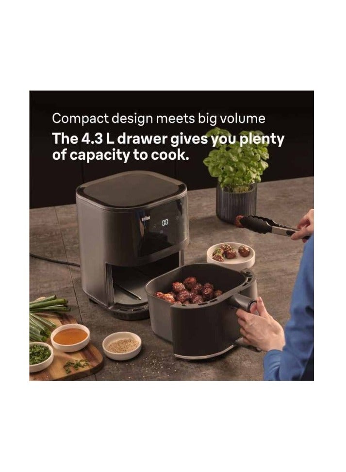 MultiFry 3 Airfryer, 4.3 L Big Capacity, RealAir Technology - 4.3 L 1500 W HF3030 Black