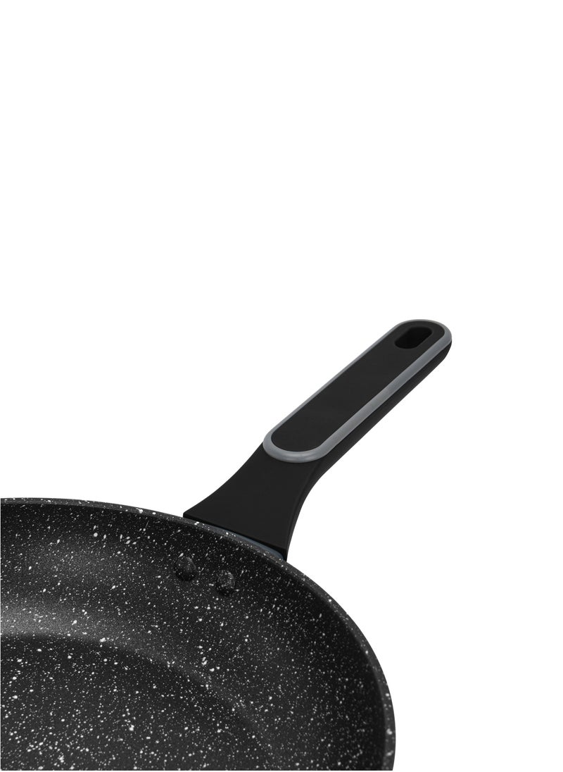 Frying Pan 28cm, Aluminum Fry Pan Laura Series, Induction Bottom Compatible for all types of Stoves, Bakelite Soft-Touch Coating Handle