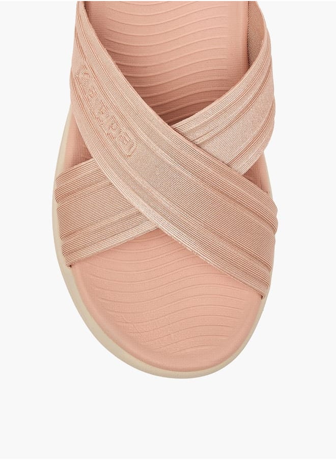 Women's Cross Strap Slip-On Sandals