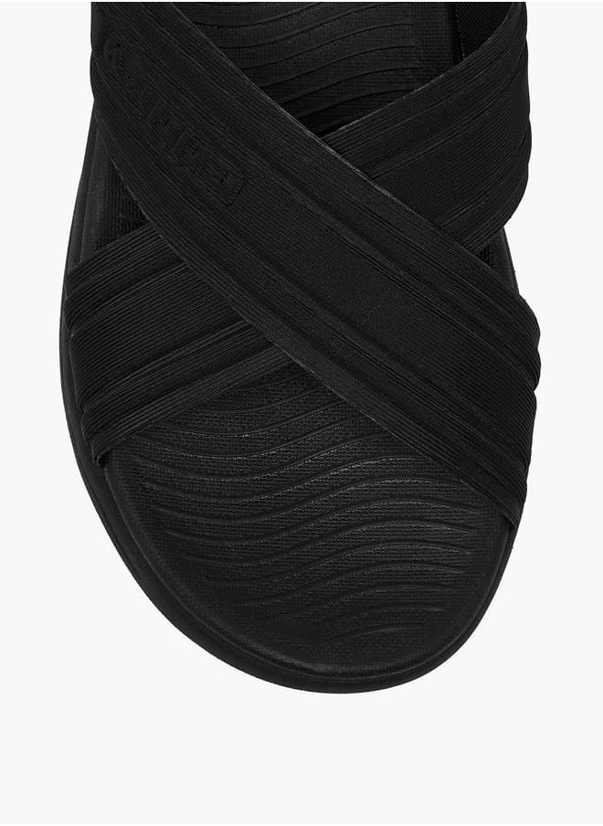 Women's Cross Strap Slip-On Sandals