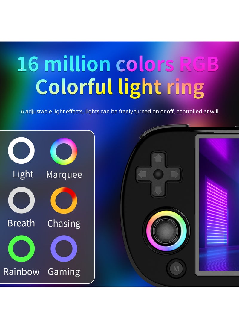 RG40XX H Retro Handheld Game Consoles 64 TF Card Preloaded Games 5000+ Portable Gaming Console Linux 64-bit System 4.0'' IPS Screen WiFi Bluetooth HD and TV Output Black