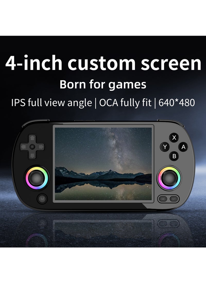 RG40XX H Retro Handheld Game Consoles 64 TF Card Preloaded Games 5000+ Portable Gaming Console Linux 64-bit System 4.0'' IPS Screen WiFi Bluetooth HD and TV Output Black