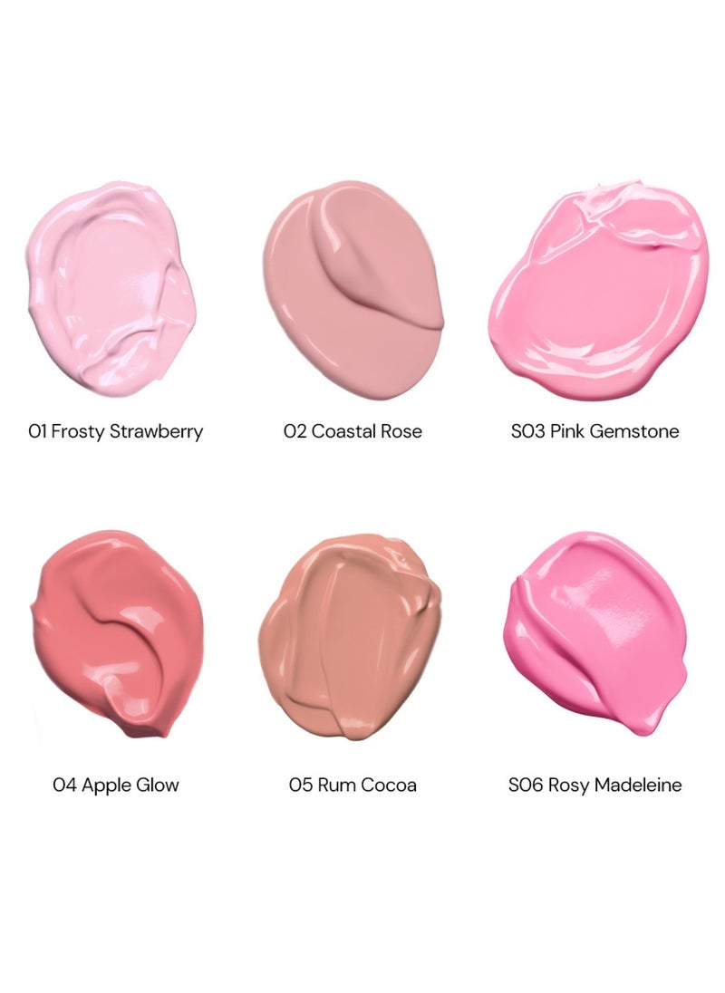 Strawberry Cupid All Day Glow Liquid Blush Second-Skin Milky Texture Hydrating & Long-Lasting (02 Coastal Rose)