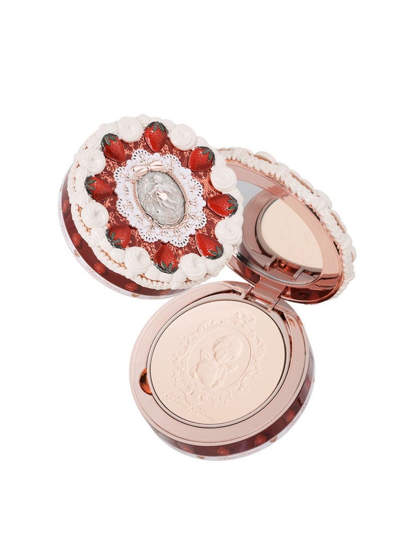 Strawberry Cupid Pressed Powder Airbrushed Matte Finish Oil-Absorbing & Long-Lasting(02 Ivory Beige)