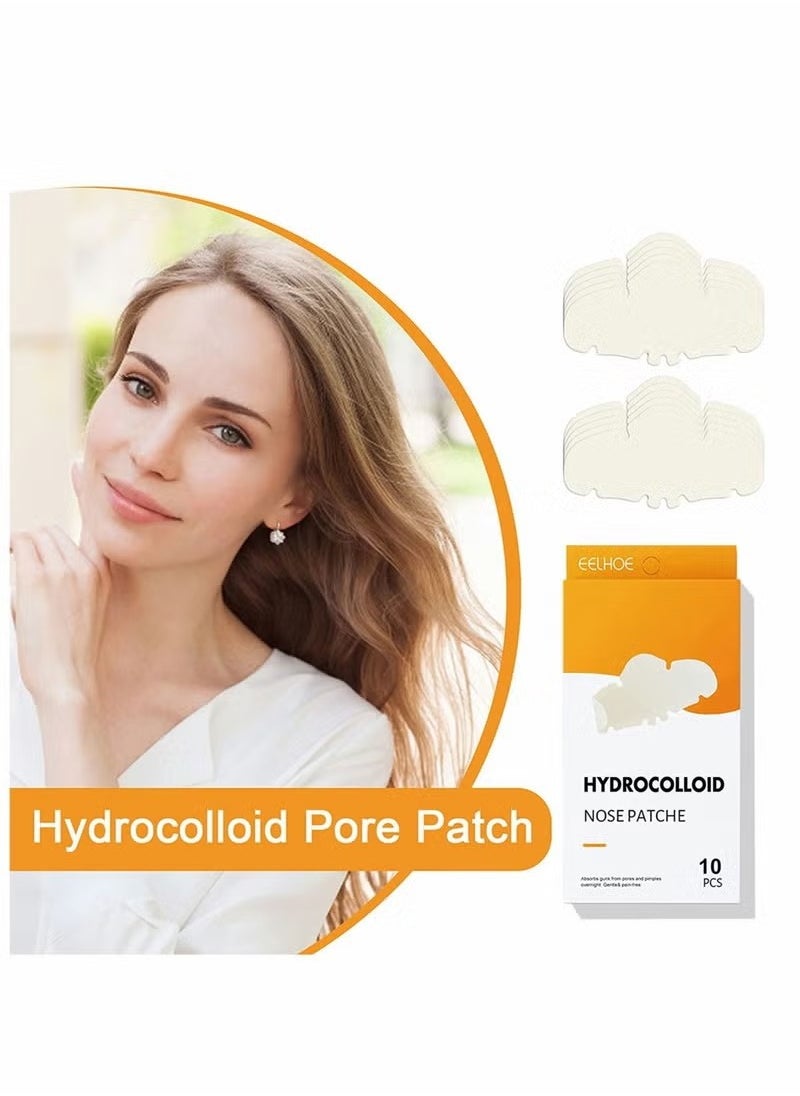 Nose Strip,Pimple Patche,Nose Sticker,Mighty Patch,Zits Strip,Hydrocolloid Patche,for Nose Pore,Zit,and Oil,Dermatologist,Approved Overnight Pore Strips to Absorb Acne Nose Gunk(10 Pcs)
