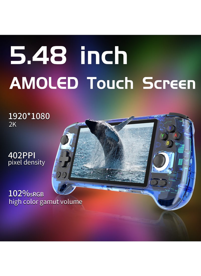 RG556 Retro Handheld Game Android 13,rg 556 Handheld Game with 5.48 inch Touch OLED Screen RG556 Supports DP and WiFi Bluetooth has Hall Rocker Battery 5500mAh