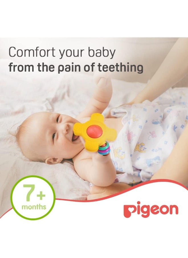 Training Teether, Soft Handle And Teething Pad, Bpa Free, Step 2, Red