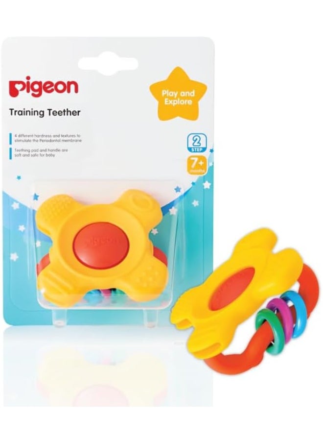 Training Teether, Soft Handle And Teething Pad, Bpa Free, Step 2, Red