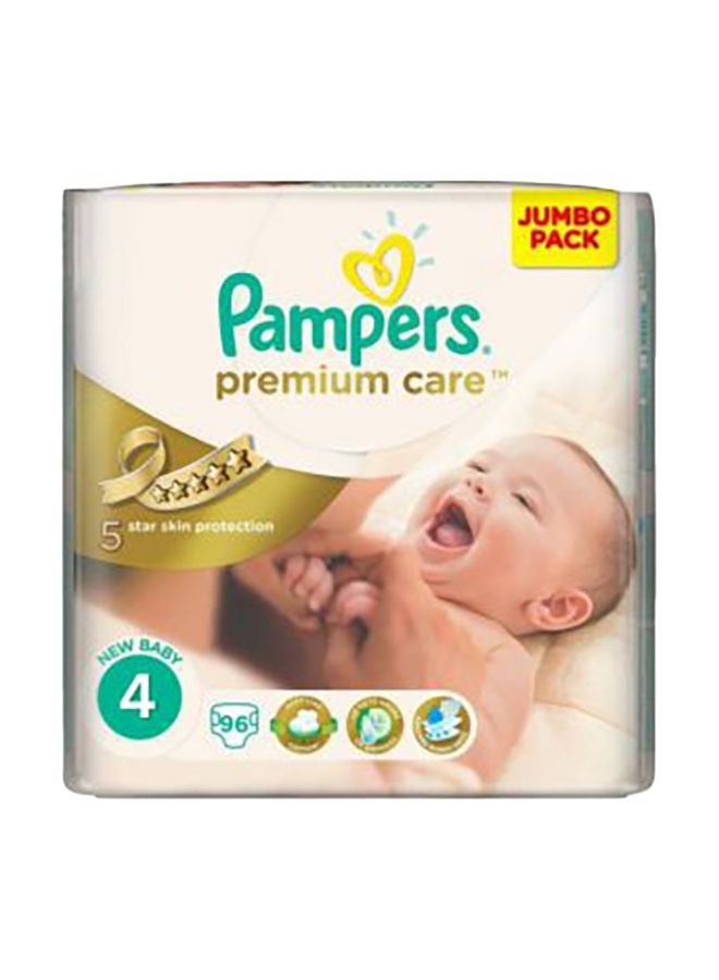 Premium Care Diapers, Size 4, Jumbo Pack, 96 Count