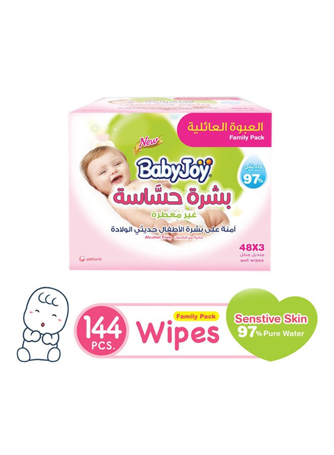 Pack Of 6 Sensitive Wet Wipes