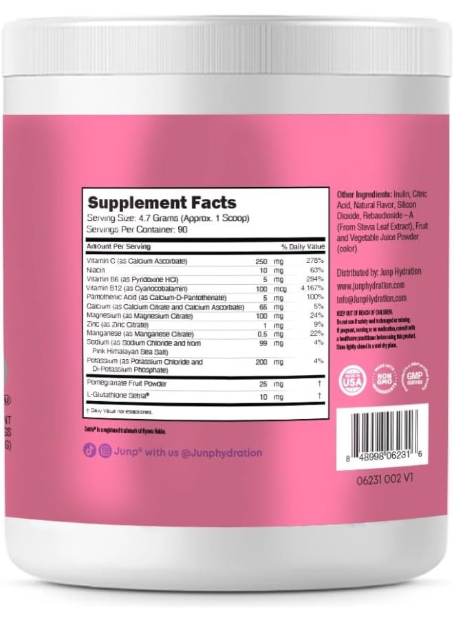 JUNP Electrolytes Powder No Sugar No Carbs – Vine Ripened Grape Keto Electrolyte Drink Mix - Potassium & Salt Hydration Powder Electrolytes Zero Calorie Sugar Free Electrolyte Powder, 90 Servings