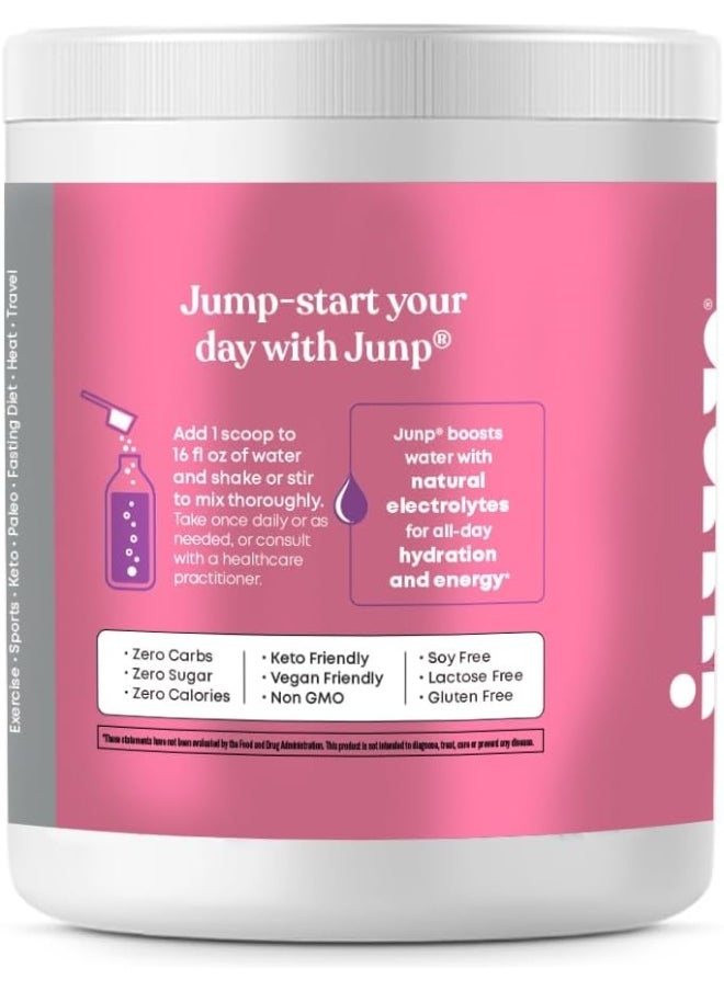 JUNP Electrolytes Powder No Sugar No Carbs – Vine Ripened Grape Keto Electrolyte Drink Mix - Potassium & Salt Hydration Powder Electrolytes Zero Calorie Sugar Free Electrolyte Powder, 90 Servings