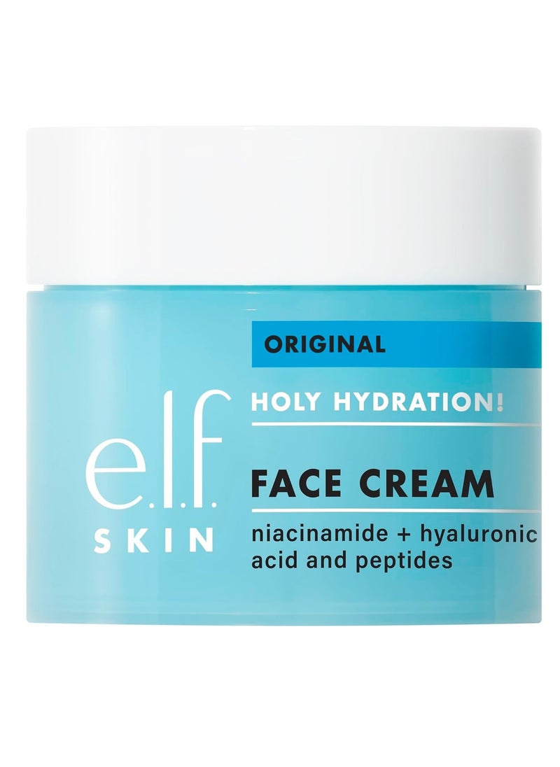 e.l.f. SKIN Holy Hydration! Face Cream, Moisturizer For Nourishing & Plumping Skin, Infused With Hyaluronic Acid, Vegan & Cruelty-Free, 1.76 Oz