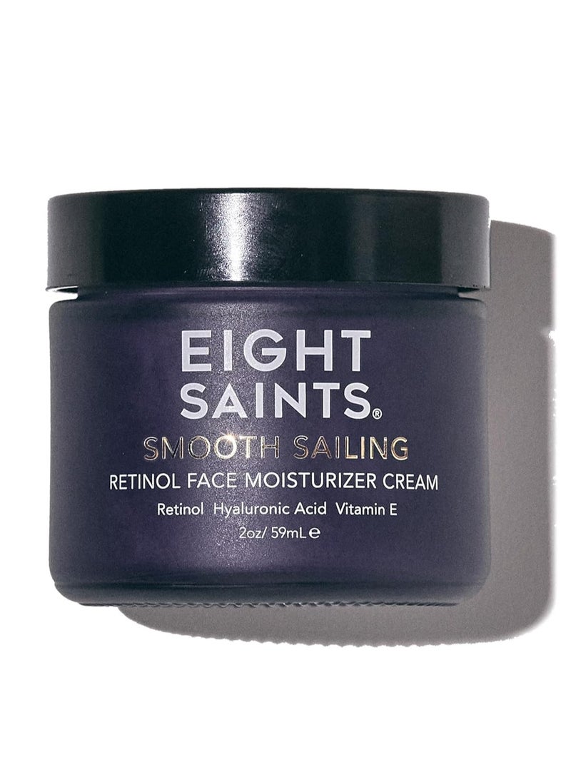 Eight Saints Retinol Facial Moisturizer Cream, For Firming Face, Neck & Eye Wrinkles and Lines, Deep Hydrating Lotion, Fragrance-Free, 2 Ounces