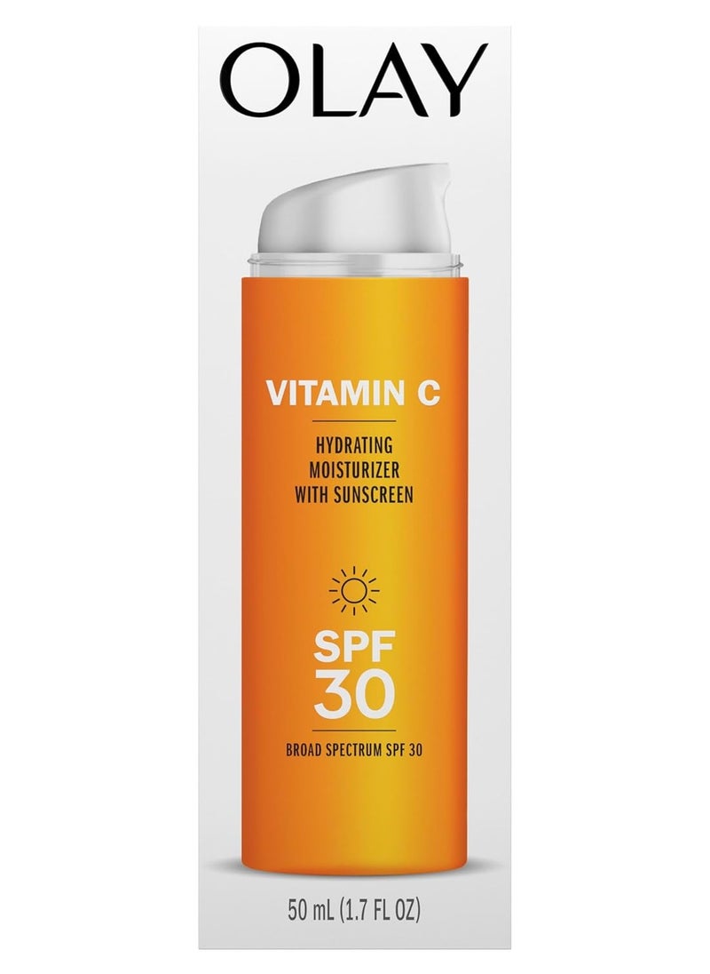 Olay Vitamin C Hydrating moisturizer with sunscreen, SPF 30, 1.7 Oz