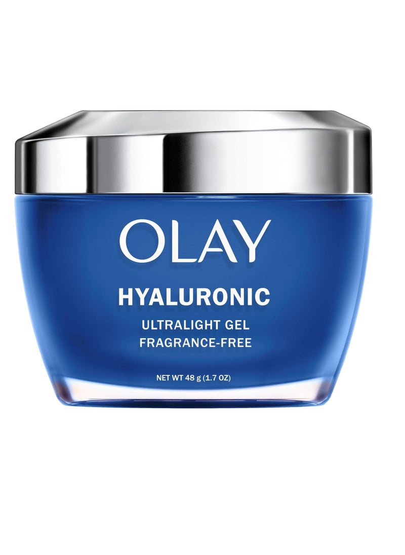 Olay Hyaluronic Acid Face Moisturizer, Instant Hydration for Women, Fragrance-Free - Dry Skin Solution, Glowing, Smoothing, Plumping, Renewing - Niacinamide, Amino Peptides 1.7 Oz