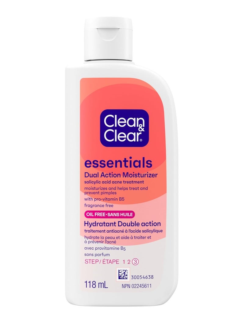 Clean & Clear Oil-Free Dual Action Moisturizer 118ml/3.93oz