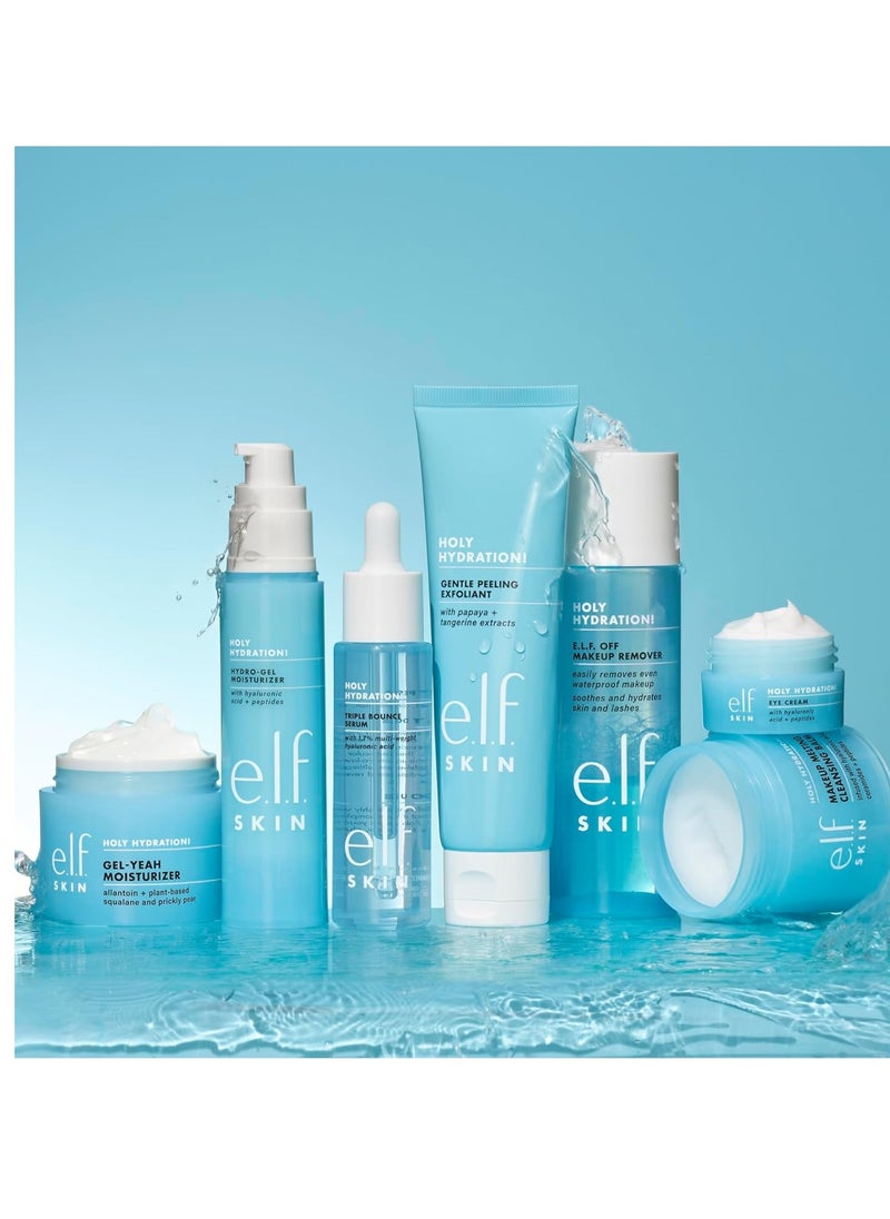 e.l.f. Holy Hydration! Hydro-Gel Moisturizer, Hydrates & Moisturizes Skin for a Plumped Up Complexion, Lightweight & Quick-Absorbing, White, 1.76 Oz