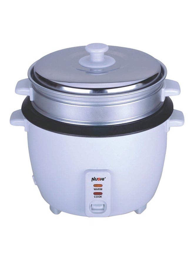 Rice Cooker 4 Liter Silver/White