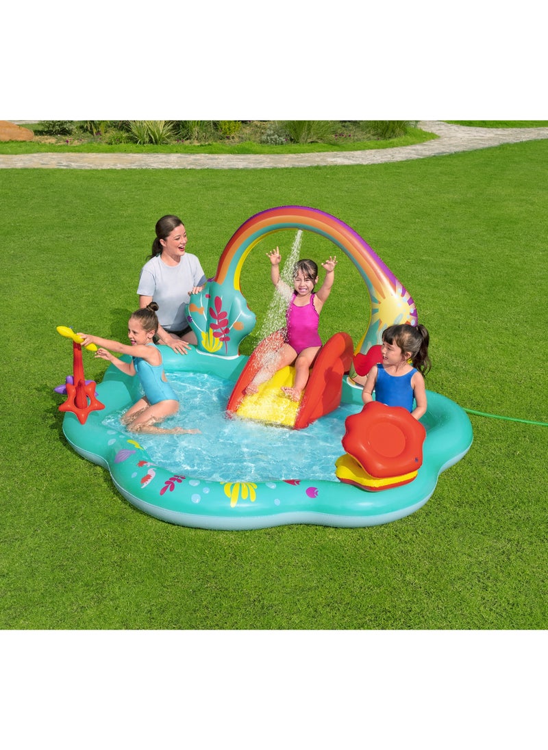 Bestway Inflatable Play Center Little Mermaid 221x193x117cm | Water Play Toys for Toddlers and Kids
