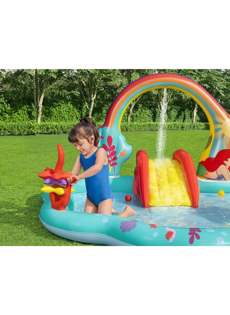 Bestway Inflatable Play Center Little Mermaid 221x193x117cm | Water Play Toys for Toddlers and Kids