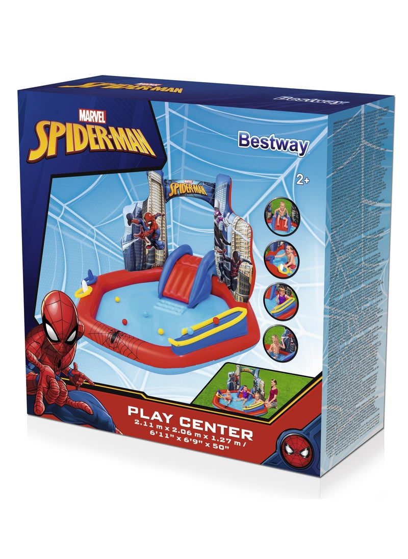 Bestway Inflatable Play Center Spiderman 211x206x127cm | Water Play Toys for Toddlers and Kids