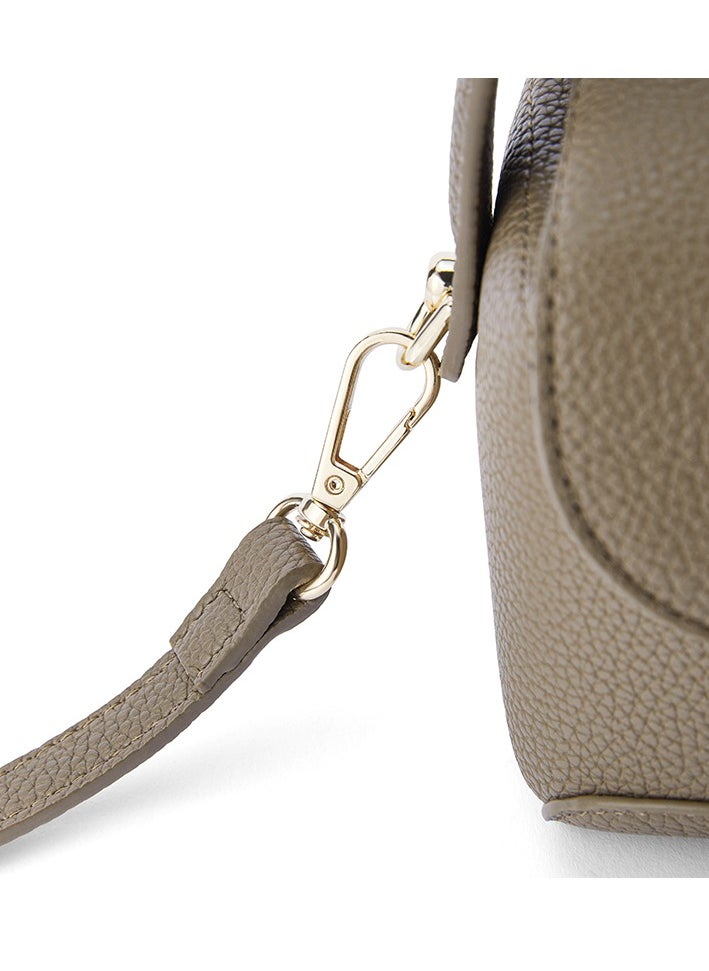 BOSTANTEN Vegan Leather Satchel Bag – Quilted Crossbody Purse for Women, Small Tote Shoulder Handbag with Detachable Strap / Brown