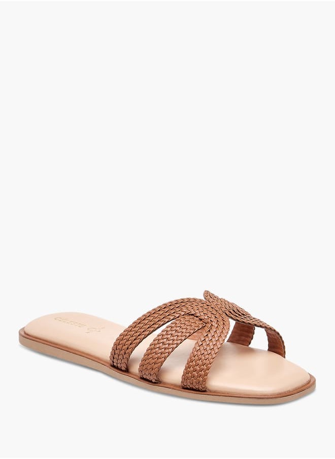 Women's Textured Slip-On Flat Sandals