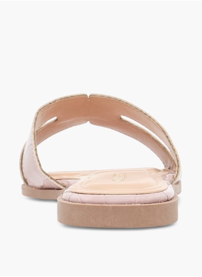 Women's Textured Slip-On Flat Sandals