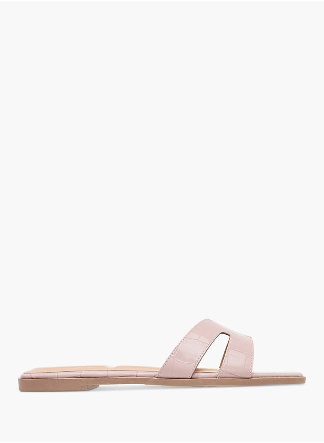 Women's Textured Slip-On Flat Sandals