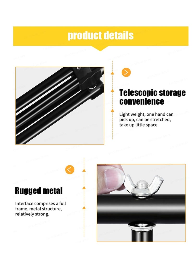 Professional Photography Photo Backdrop Stand T-Shape Background Frame Support Stand with Clamps for Video Studio