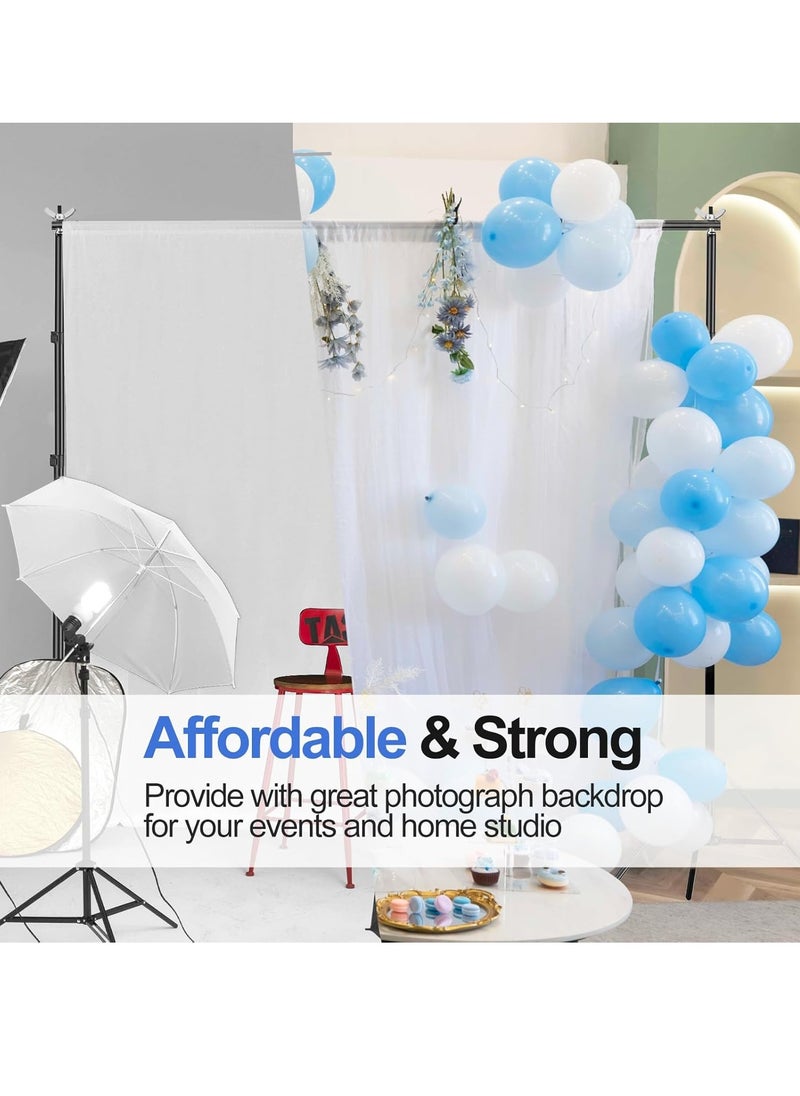 Photo Backdrop Stand Kit Photography Kit Adjustable Background Stand Support System for Studio Photoshoot Photography Backdrop Background Bracket Wedding Party 2.6 x 3 M