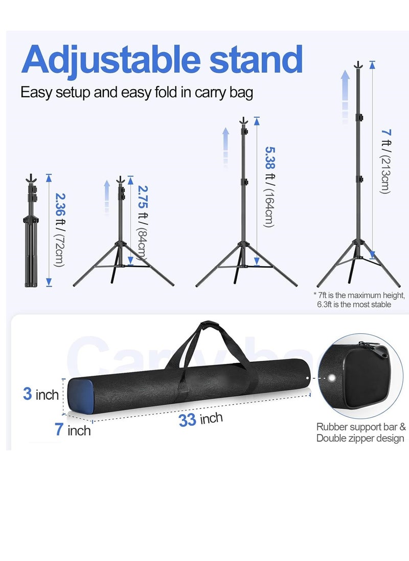 Photo Backdrop Stand Kit Photography Kit Adjustable Background Stand Support System for Studio Photoshoot Photography Backdrop Background Bracket Wedding Party 2 x 3 M