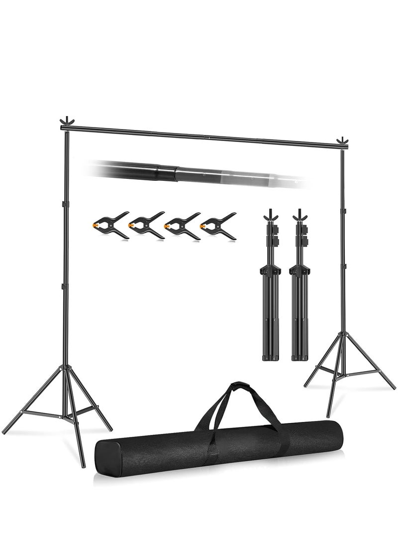 Photo Backdrop Stand Kit Photography Kit Adjustable Background Stand Support System for Studio Photoshoot Photography Backdrop Background Bracket Wedding Party 2 x 3 M