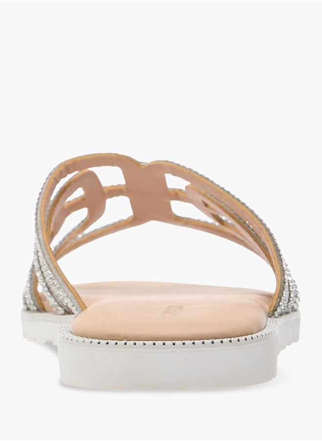 Girl's Embellished Slip-On Sandals