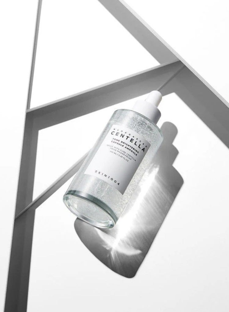 SKIN1004 Madagascar Centella Tone Brightening Boosting Pack – Foam Cleanser, Toner & Capsule Ampoule Set – Hydrating & Radiance-Enhancing Skincare Trio 435ml