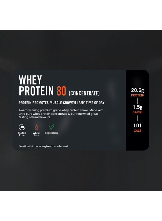 Whey Protein 80 Powder Low Calorie Protein Shake Whey Protein Shake 28 Servings Strawberries 'N' Cream 1Kg