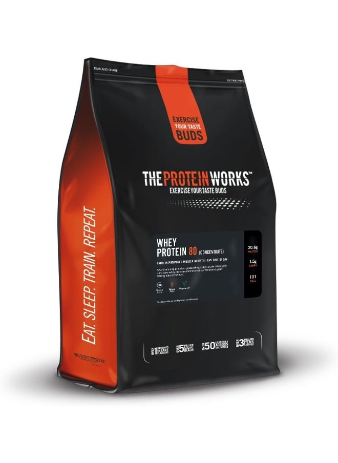 Whey Protein 80 Powder Low Calorie Protein Shake Whey Protein Shake 28 Servings Strawberries 'N' Cream 1Kg