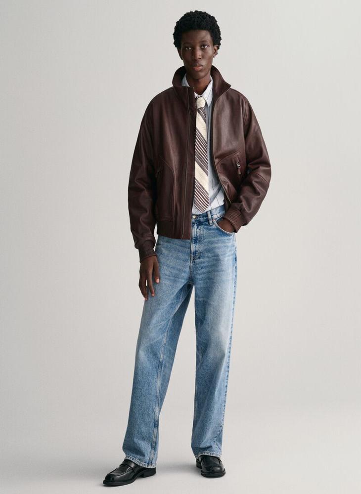 Gant Leather Bomber Jacket