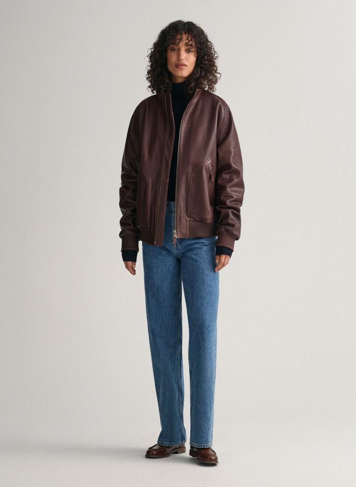 Gant Leather Bomber Jacket