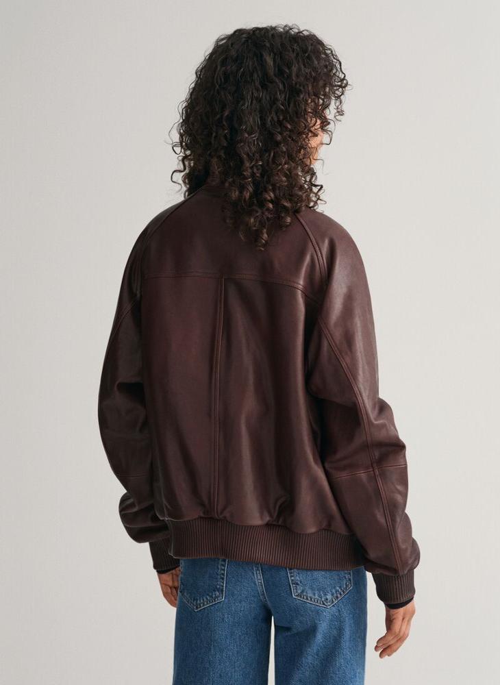 Gant Leather Bomber Jacket