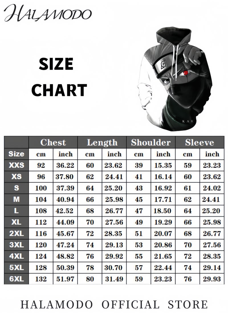 Unisex Hoodies with 3D Printed Cosplay Sweatshirt Novelty Long-Sleeved Tops Fashion Youth Pullovers Casual Sweatshirts Sportswear with Drawstrings & Large Pockets for Men Women Boys Girls