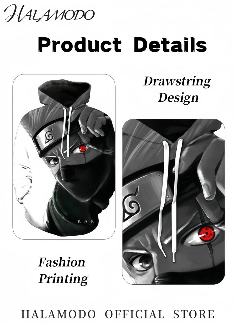 Unisex Hoodies with 3D Printed Cosplay Sweatshirt Novelty Long-Sleeved Tops Fashion Youth Pullovers Casual Sweatshirts Sportswear with Drawstrings & Large Pockets for Men Women Boys Girls