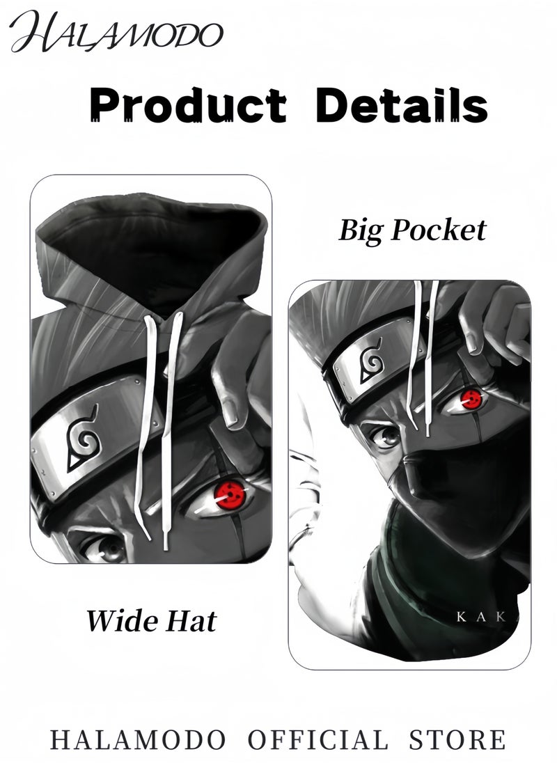 Unisex Hoodies with 3D Printed Cosplay Sweatshirt Novelty Long-Sleeved Tops Fashion Youth Pullovers Casual Sweatshirts Sportswear with Drawstrings & Large Pockets for Men Women Boys Girls