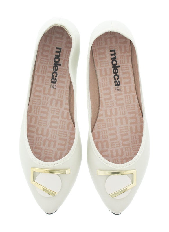 Moleca Ladies Ballerinas Off White | Made In Brazil