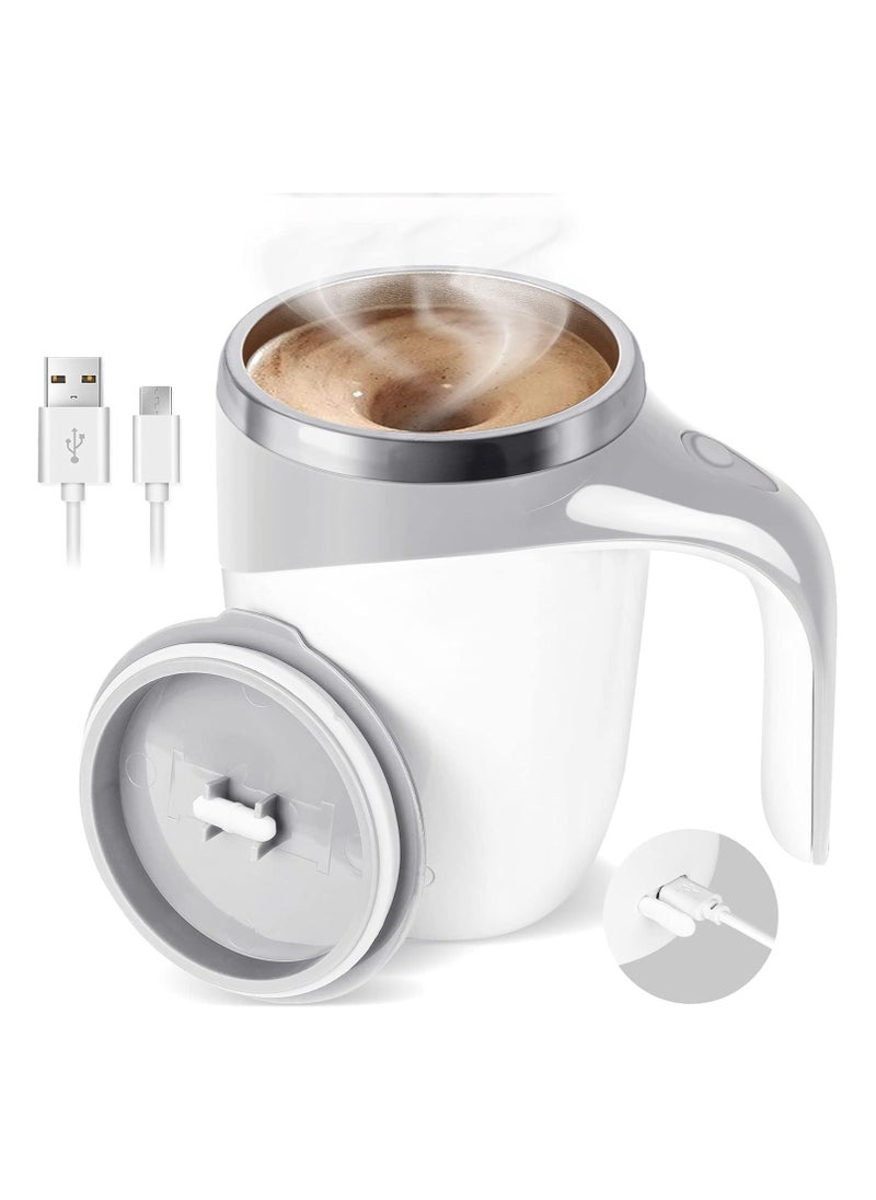 Self-Stirring Coffee Mug, Electric Self-Mixing Mug, Rechargeable Stirring Mug, Auto Magnetic Mug, Portable Self-Stirring Mug, Stainless Steel Cup for Coffee, Milk, Tea, Cocoa, Protein Powder