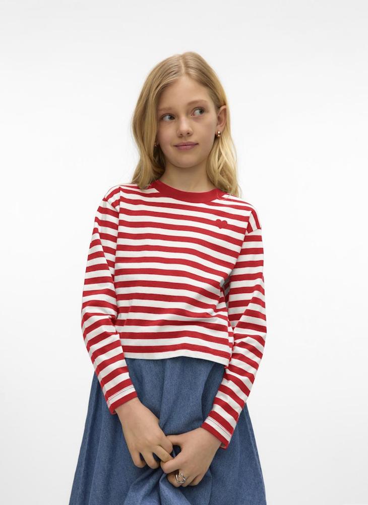 Kids Stripe Crew Neck Sweatshirt