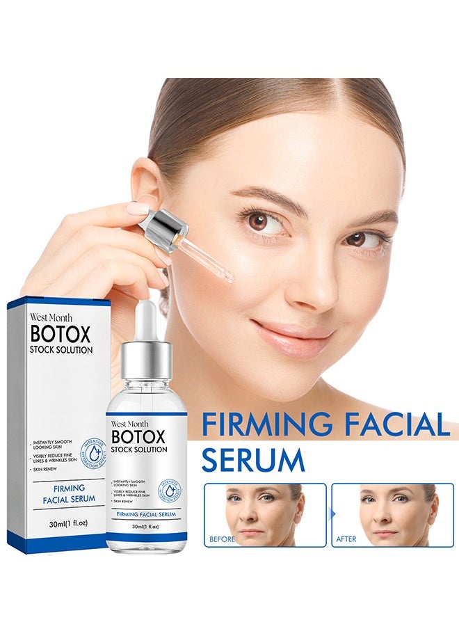 Botox Stock Solution - Firming Facial Serum,Botox Facial Serum for Women,Vitamin C Serum & Collagen Face Serum for Reducing Fine Lines & Wrinkles,Nourishing and Plump Skin 30ml