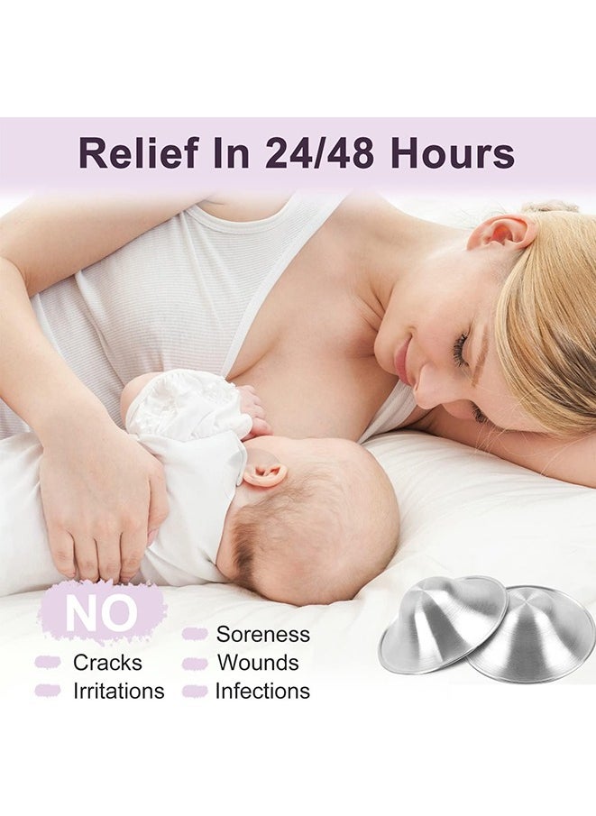 925 Silver Nursing Cups Original Perforated Breathable Design, 920 Silver Nipple Cover for Breastfeeding Essential, Silver Nipple Shield for Nursing Newborn, Metal Nipple Shields, Regular Size